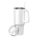 Copo caneca (1200 ml) Inox com alça e canudo