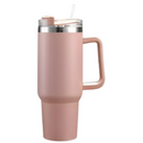 Copo caneca (1200 ml) Inox com alça e canudo