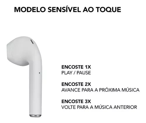 Fone de ouvido i12 - Bluetooth