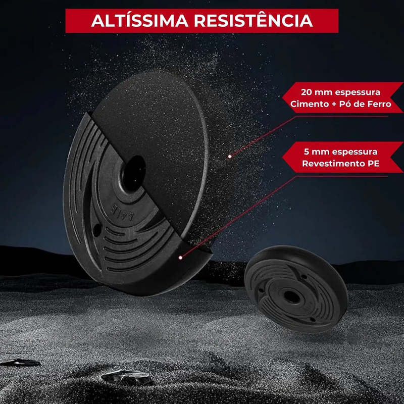Conjunto Anilhas + Barras Targ Me 24kg