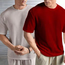 Camiseta no estilo oversized texturizada - kit com 2 unidades