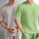 Camiseta no estilo oversized texturizada - kit com 2 unidades