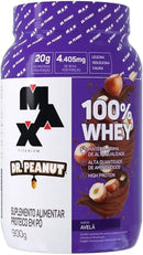 100% Whey Max Titanium x Dr. Peanut (900g) - Sabor Avelã