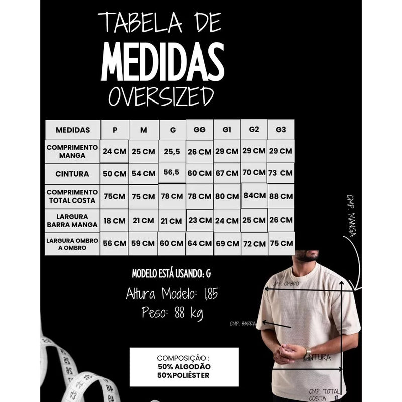 Camiseta no estilo oversized texturizada