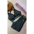 Conjunto gym com elástico - short e top