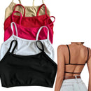 Top modelo cropped - costas abertas - Kit com 5