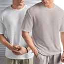 Camiseta no estilo oversized texturizada - kit com 2 unidades