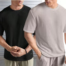 Camiseta no estilo oversized texturizada - kit com 2 unidades