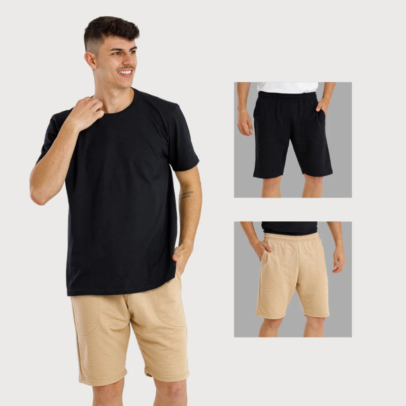 Bermuda de moletom - Kit com 2