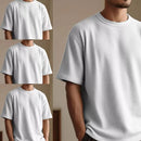 Camiseta no estilo oversized texturizada - kit com 4 unidades